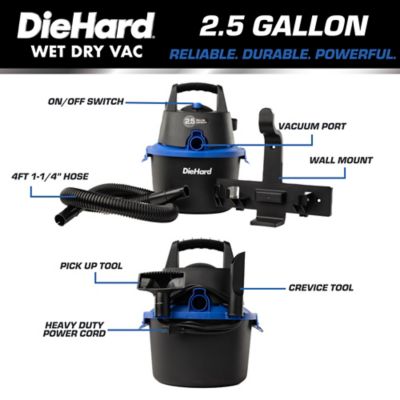 Image showing  2.5 gal. 2.5 Horsepower Wet Dry Vacuum with Wall Mount