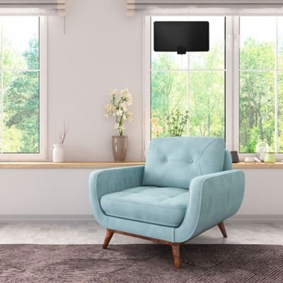 Image showing  Ultra-Thin XL Amplified Indoor Flat HDTV Multi-Directional Antenna with up to 65+ Mile Range