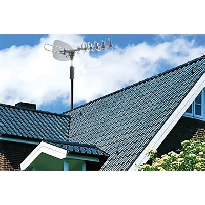 Image showing  High-Powered Amplified Motorized Outdoor ATSC Digital TV Antenna with Remote