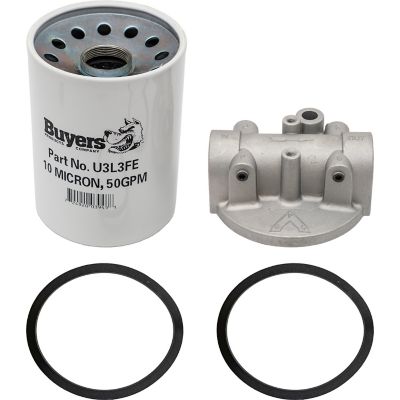 Image showing 1 th Buyers Products 50 GPM Return Line Filter Assembly 1-1/4 in. NPT/10 Micron/25 PSI Bypass