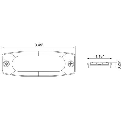 Image showing 1 th Buyers Products Ultra Thin 3.5 in. Amber LED Strobe Light