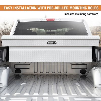 Image showing  18x20x71 in. Gloss White Diamond Tread Aluminum Crossover Truck Tool Box