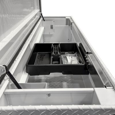 Image showing  18x20x71 in. Gloss White Diamond Tread Aluminum Crossover Truck Tool Box
