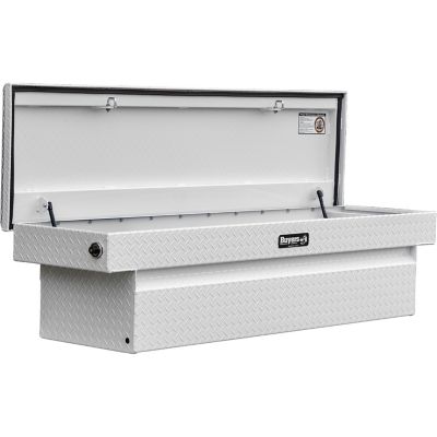 Image showing 5 th Buyers Products 18x20x71 in. Gloss White Diamond Tread Aluminum Crossover Truck Tool Box
