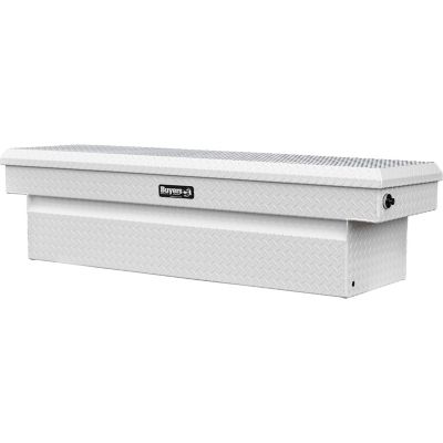 Image showing 8 th Buyers Products 18x20x71 in. Gloss White Diamond Tread Aluminum Crossover Truck Tool Box
