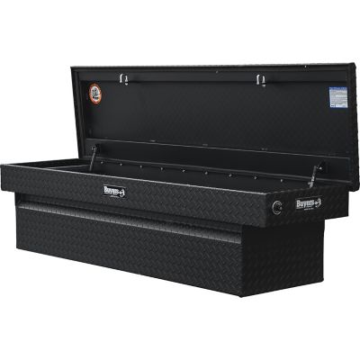 Image showing 6 th Buyers Products 18x20x71 in. Textured Matte Black Diamond Tread Aluminum Crossover Truck Tool Box