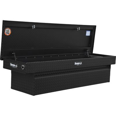 Image showing 7 th Buyers Products 18x20x71 in. Textured Matte Black Diamond Tread Aluminum Crossover Truck Tool Box