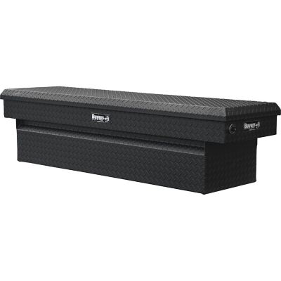 Image showing 8 th Buyers Products 18x20x71 in. Textured Matte Black Diamond Tread Aluminum Crossover Truck Tool Box
