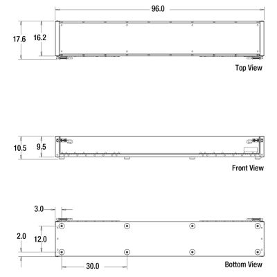 Image showing  9.5x16x96 Heavy-Duty Diamond Tread Aluminum Open-Top Cargo Basket With Drop Door