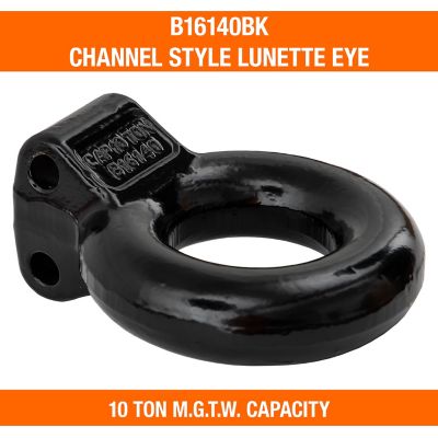 Image showing  Black 10-Ton Forged Steel Tow Eye 3 in. I.D.
