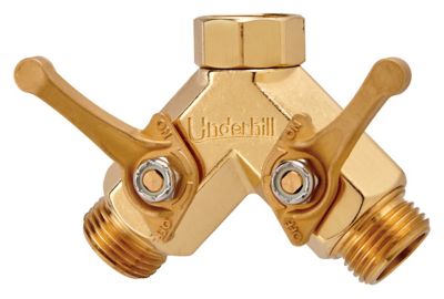 ProLine PowerFlow 2-Way Hose Splitter, All Brass, 3/4 in. GHT