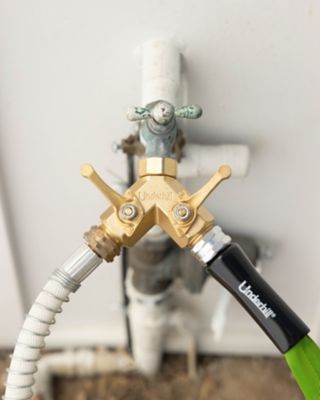 Image showing  PowerFlow 2-Way Hose Splitter, All Brass GHT