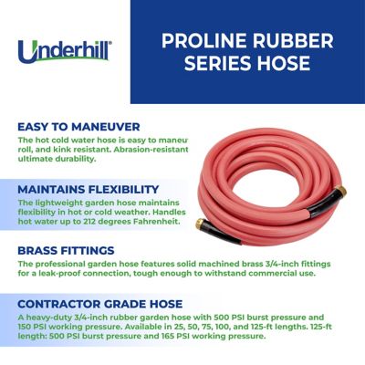 Image showing  3/4 in. Rubber Hose - 150 PSI WP / 500 PSI Burst