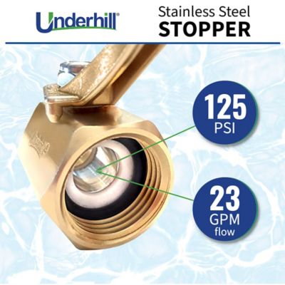 Image showing 4 th Underhill 3/4 in. Brass High-Flow Control Valve