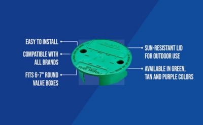 Image showing 6 th Underhill Valve Box Lid, 6 in., Purple