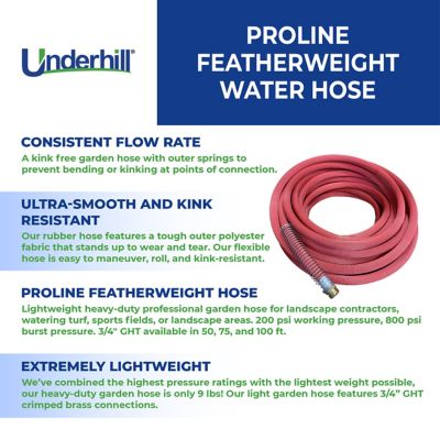 Image showing 3 th Underhill 3/4 in. x 100 ft. Featherweight Hose 200 PSI WP / 800 PSI Burst