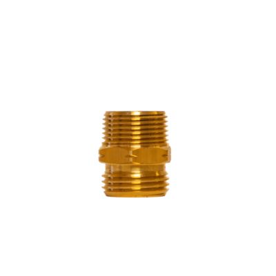 Image showing  Double Male & Female Threaded Brass Connector 3/4 in. NH (M) x 3/4 in.NPT (M) x 1/2 in. NPT (F)