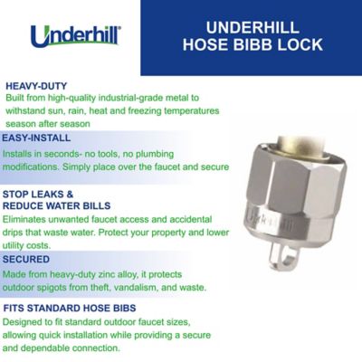 Image showing  Heavy-Duty Hose Bib Lock - Secure Outdoor Water Access, Incl. Padlock