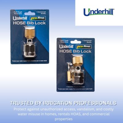 Image showing 5 th Underhill Heavy-Duty Hose Bib Lock - Secure Outdoor Water Access, Incl. Padlock