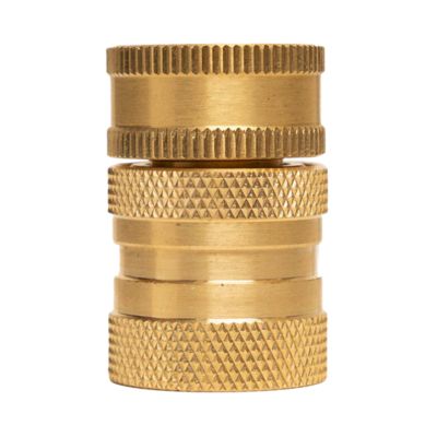 Image showing  Brass US-Style Waterstop Quick Connector + Male Thread Adaptor