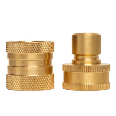 Image showing  Brass US-Style Waterstop Quick Connector + Male Thread Adaptor