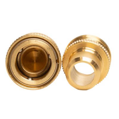 Image showing  Brass US-Style Waterstop Quick Connector + Male Thread Adaptor
