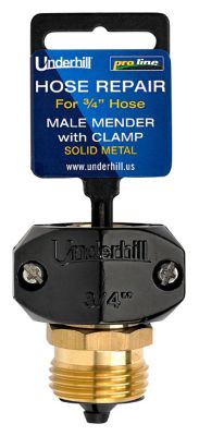 ProLine 0.75 in. Hose Brass Male Mender with Clamp