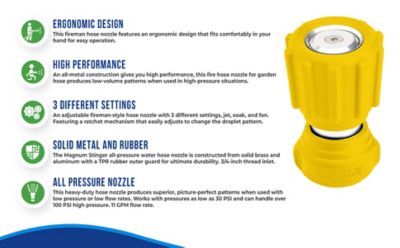 Image showing  Stinger Fire Nozzle - Low Flow, All Pressure