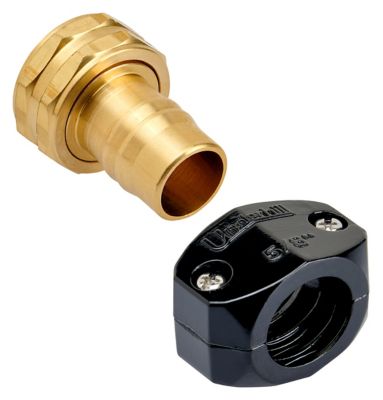 Image showing  5/8 in. Hose Brass Female Mender with Clamp