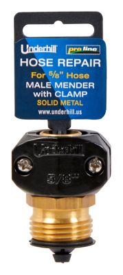 Image showing 2 th Underhill 5/8 in. Hose Brass Male Mender with Clamp