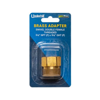 Image showing  Double Male Threaded Brass Connector 3/4 in. NH (M) x 3/4 in. NH (M)