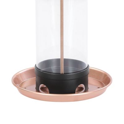 Image showing  Metal Dome Outdoor Bird Feeder, Copper