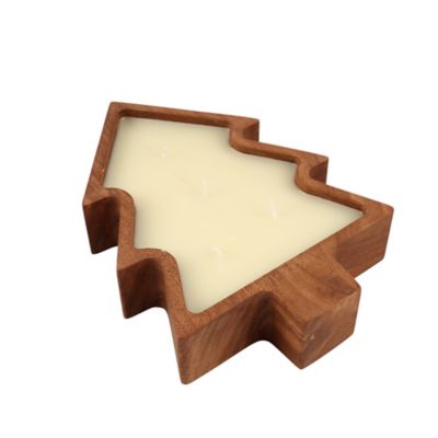 Red Shed Nordic Fir Scented Wooden Christmas Tree Candle, 12 oz.