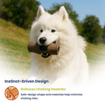 Image showing 8 th PawsPik 3 in 1 Tree-Stump Interactive Frozen Dog Treat Toy, Brown, Small