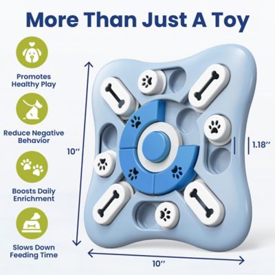 Image showing  Interactive Treat Dispensing Puzzle Dog Toy, Light Blue