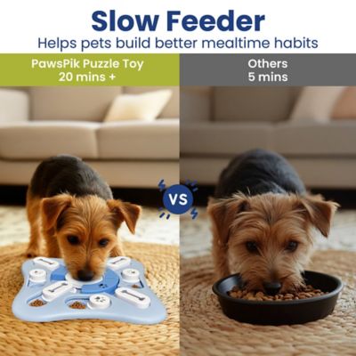 Image showing  Interactive Treat Dispensing Puzzle Dog Toy, Light Blue