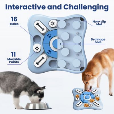 Image showing  Interactive Treat Dispensing Puzzle Dog Toy, Light Blue