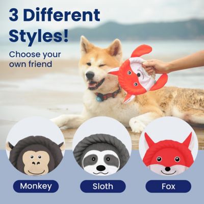 Image showing  2-in-1 Red Fierce Fox Flying Disc & Tug Dog Toy