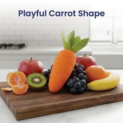 Image showing 1 th PawsPik Carrot Natural Rubber Dog Chew Toy