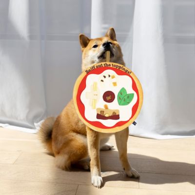 Image showing  Pizza Hide & Seek Plush Dog Toy, Yellow