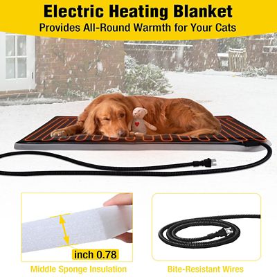 Image showing  Outdoor Large Heated Dog House with Metal Frame