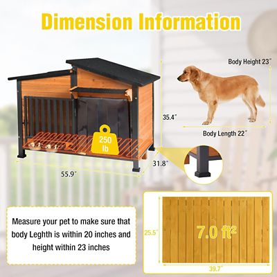 Image showing 7 th Aivituvin Heated Metal Frame Wooden Dog House with Heating Pad, Insulation Liner