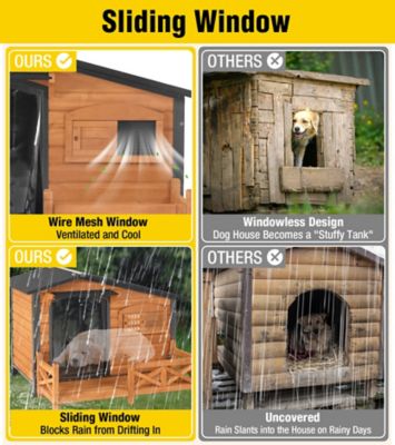 Image showing  Outdoor Dog House with Metal Frame and Proch