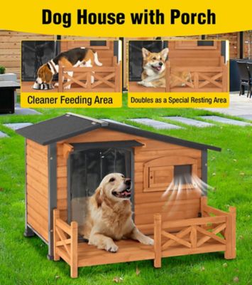 Image showing  Outdoor Dog House with Metal Frame and Proch