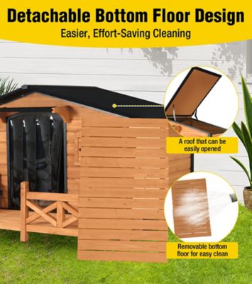 Image showing  Outdoor Dog House with Metal Frame and Proch
