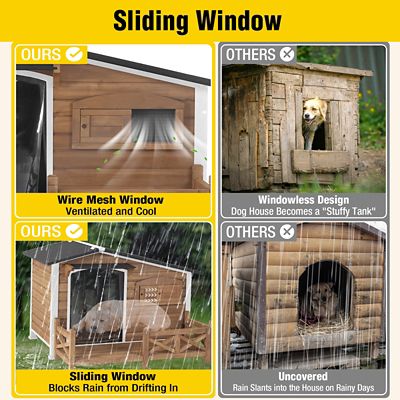 Image showing  Outdoor Dog House with Metal Frame and Proch