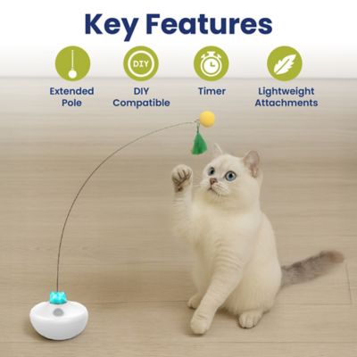 Image showing  Interactive Rechargeable Exercise Tumbler Cat Toy, White