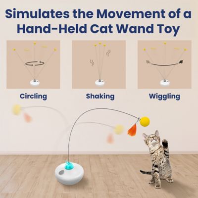 Image showing  Interactive Rechargeable Exercise Tumbler Cat Toy, White