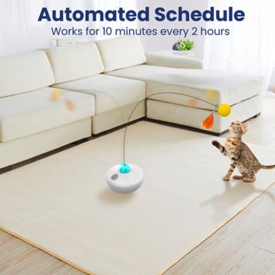 Image showing  Interactive Rechargeable Exercise Tumbler Cat Toy, White