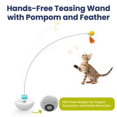 Image showing  Interactive Rechargeable Exercise Tumbler Cat Toy, White
